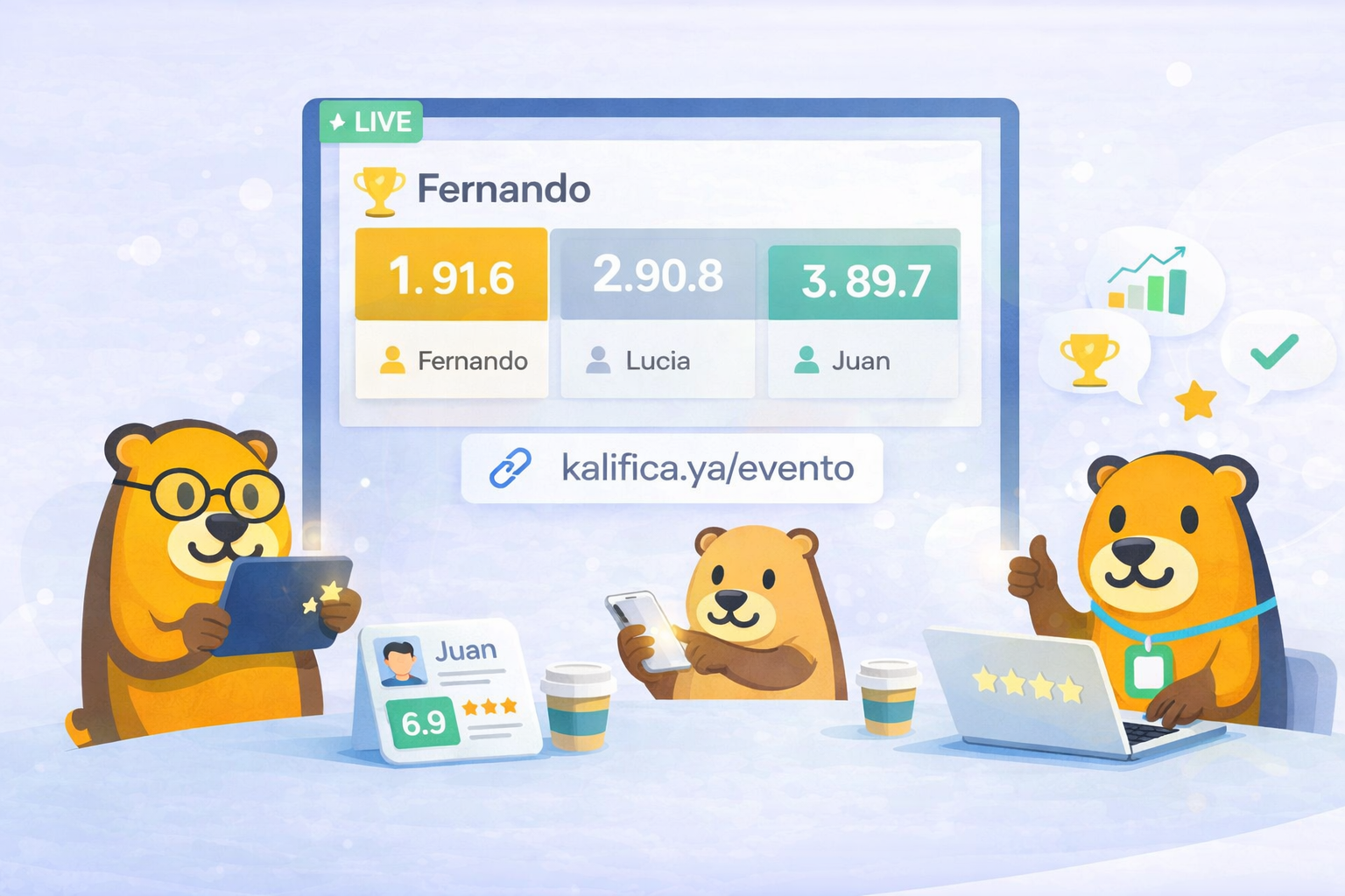 Resultados en tiempo real - Kalifica Ya!